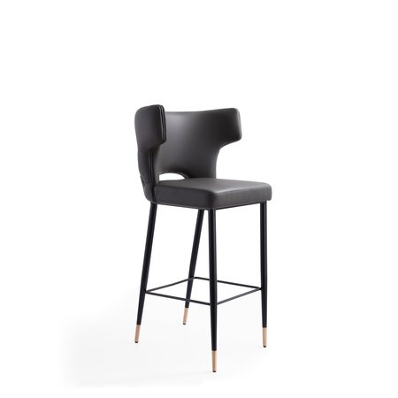 MANHATTAN COMFORT Holguin Barstool in Grey, Black and Gold BS011-GY
